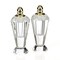 Homeroots Handcrafted Optical Crystal & Gold Salt & Pepper Shakers, Pair 376101 - alternate 1